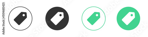 Tag icon Minimal Flat Line Vector Icon Set.