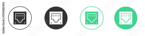 TCP icon Minimal Flat Line Vector Icon Set.