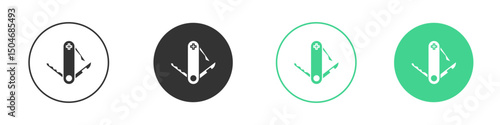 Swiss Knife icon Minimal Flat Line Vector Icon Set.