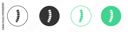 Spine icon Minimal Flat Line Vector Icon Set.
