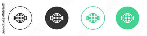 sieve icon Minimal Flat Line Vector Icon Set.