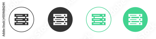 Server icon Minimal Flat Line Vector Icon Set.