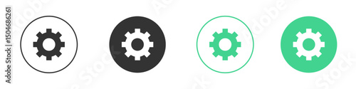 Settings button icon Minimal Flat Line Vector Icon Set.