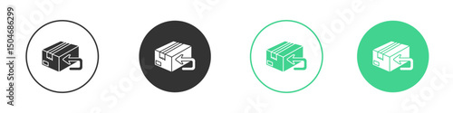 Send back icon Minimal Flat Line Vector Icon Set.