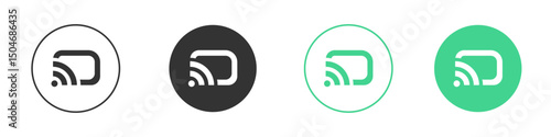 Screencast icon Minimal Flat Line Vector Icon Set.
