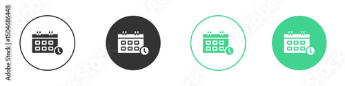 Schedule icon Minimal Flat Line Vector Icon Set.