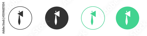 reflex hammer icon Minimal Flat Line Vector Icon Set.