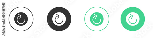Refresh icon Minimal Flat Line Vector Icon Set.