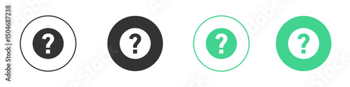 Question icon Minimal Flat Line Vector Icon Set.