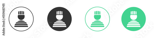 Prisoner icon Minimal Flat Line Vector Icon Set.