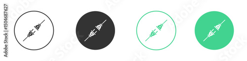 Plug connection icon Minimal Flat Line Vector Icon Set.