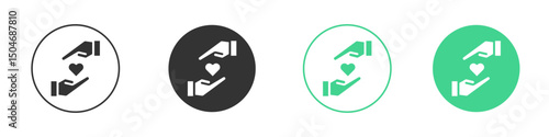 Philanthropy icon Minimal Flat Line Vector Icon Set.