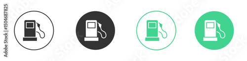 petrol icon Minimal Flat Line Vector Icon Set.