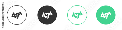 Partnership icon Minimal Flat Line Vector Icon Set.