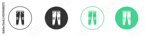 Pants icon Minimal Flat Line Vector Icon Set.