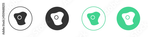 Omelet icon Minimal Flat Line Vector Icon Set.