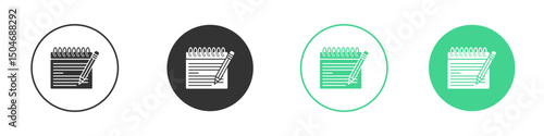 Note icon Minimal Flat Line Vector Icon Set.