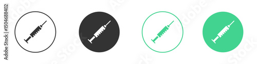 Needle icon Minimal Flat Line Vector Icon Set.