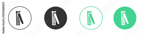 Nail clippers icon Minimal Flat Line Vector Icon Set.