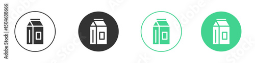 Milk carton icon Minimal Flat Line Vector Icon Set.