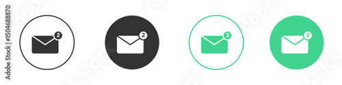 Mail icon Minimal Flat Line Vector Icon Set.