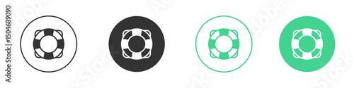 Life buoy icon Minimal Flat Line Vector Icon Set.
