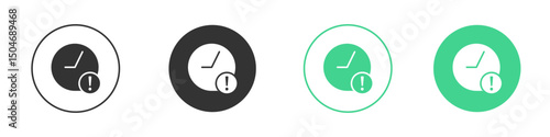 Late icon Minimal Flat Line Vector Icon Set.
