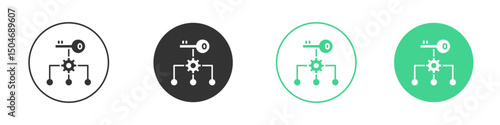 Key factor icon Minimal Flat Line Vector Icon Set.