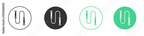 Jump rope icon Minimal Flat Line Vector Icon Set.
