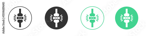 Joint icon Minimal Flat Line Vector Icon Set.