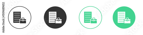 Job description icon Minimal Flat Line Vector Icon Set.