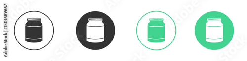 Jar icon Minimal Flat Line Vector Icon Set.