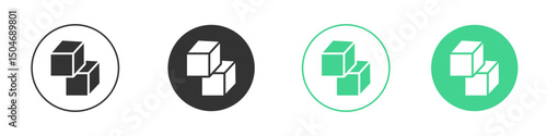 Ice icon Minimal Flat Line Vector Icon Set.