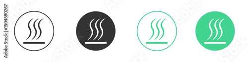 Heat icon Minimal Flat Line Vector Icon Set.