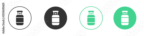 Gas cylinders icon Minimal Flat Line Vector Icon Set.