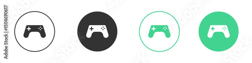 Game controller icon Minimal Flat Line Vector Icon Set.