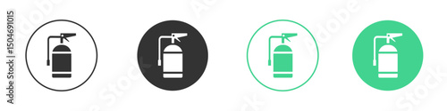 Fire extinguisher icon Minimal Flat Line Vector Icon Set.