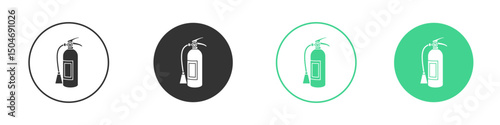 Fire extinguisher icon Minimal Flat Line Vector Icon Set.