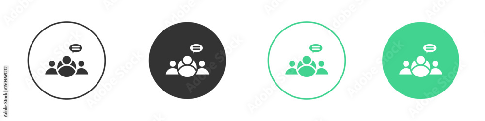 Naklejka premium Expert opinion icon Minimal Flat Line Vector Icon Set.