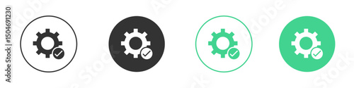 Execution icon Minimal Flat Line Vector Icon Set.