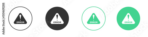 Error icon Minimal Flat Line Vector Icon Set.