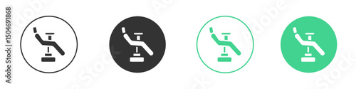 Dentist chair icon Minimal Flat Line Vector Icon Set.