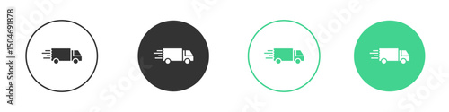 Delivery icon Minimal Flat Line Vector Icon Set.