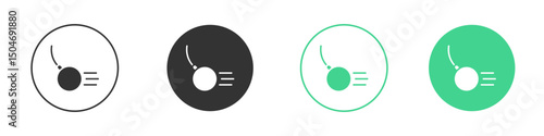 Demolition ball icon Minimal Flat Line Vector Icon Set.