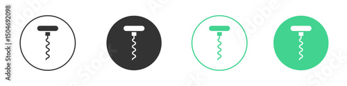 Corkscrew icon Minimal Flat Line Vector Icon Set.