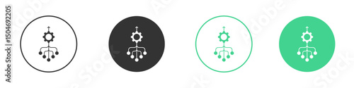 Consolidation icon Minimal Flat Line Vector Icon Set.