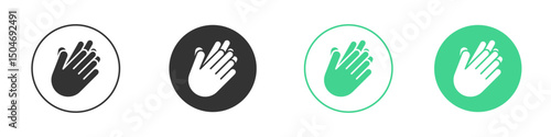 Clap icon Minimal Flat Line Vector Icon Set.
