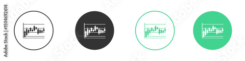 Chart candlestick icon Minimal Flat Line Vector Icon Set.