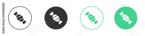 Candy icon Minimal Flat Line Vector Icon Set.