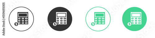 Budget icon Minimal Flat Line Vector Icon Set.